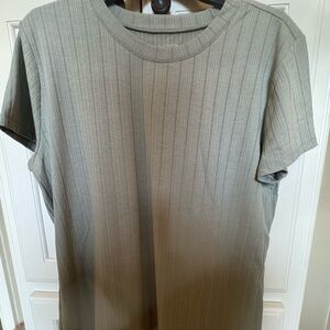 LOFT Green Short Sleeve Crew Neck Tee